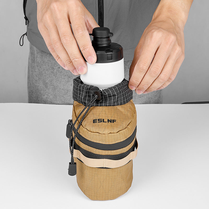 insulated tactical bottle pouch with drawstring lid and MOLLE straps Stornfield