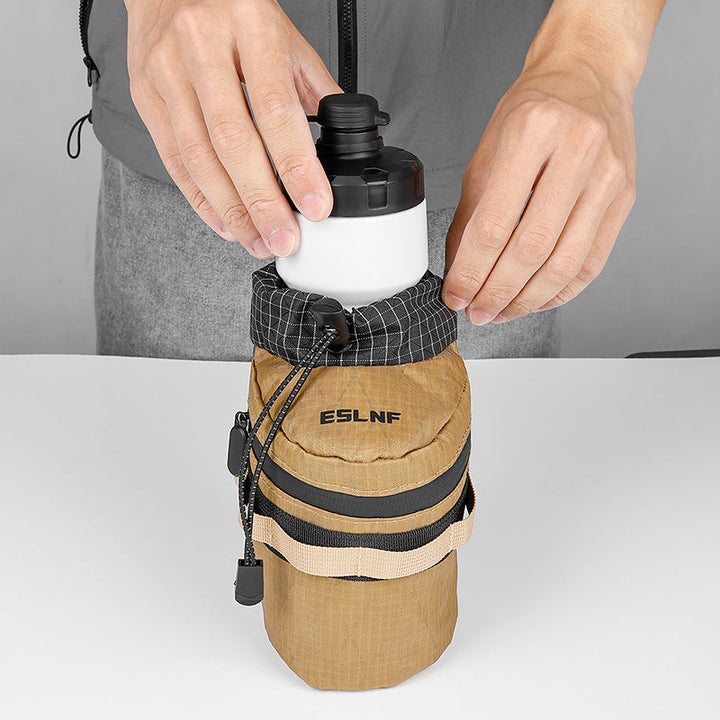 insulated tactical bottle pouch with drawstring lid and MOLLE straps Stornfield