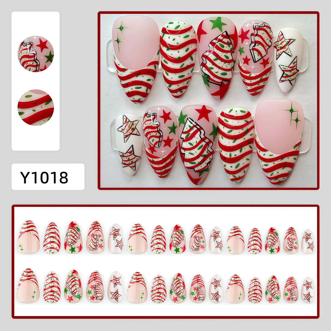 Festive artificial nails with Christmas motifs Stornfield