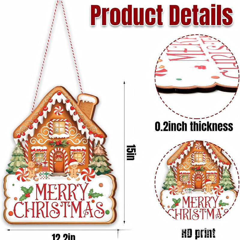 Decorative wooden sign with winter motifs Stornfield