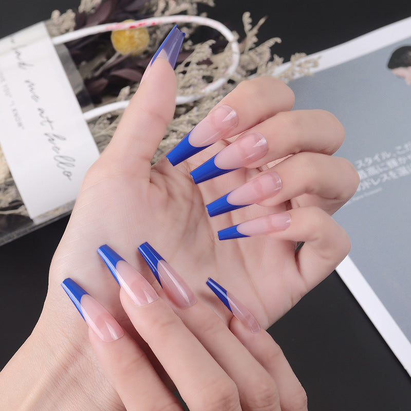 Elegant Stiletto Press-On Nail Set with Two-Tone Design Stornfield