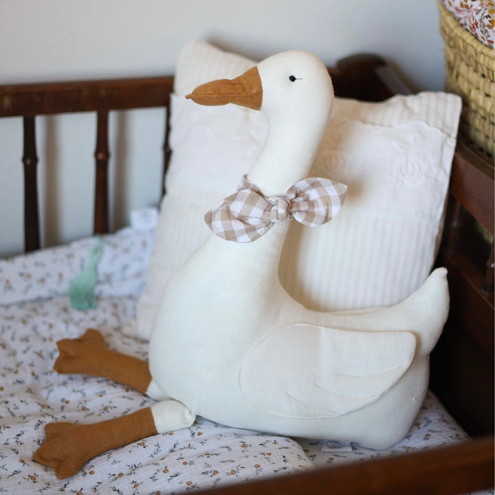 Handmade Organic Cotton Bunny Plush Dolls with Removable Outfits