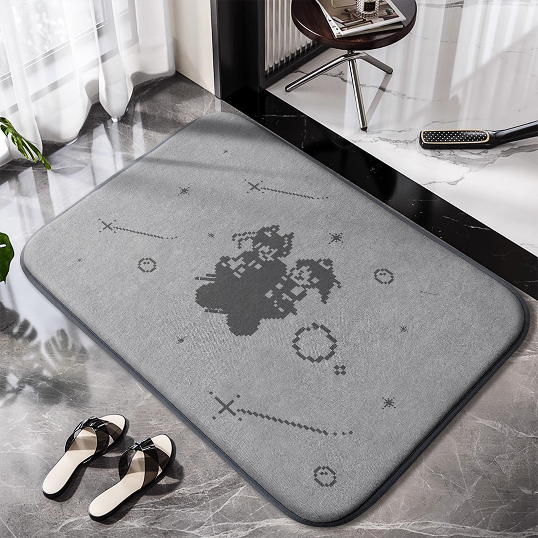 Non-slip bathroom rug with charming design Stornfield