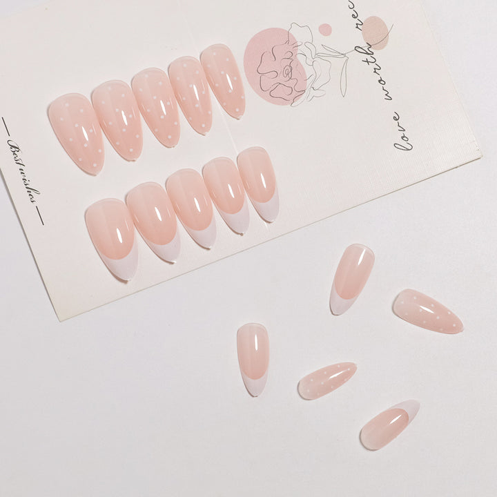 Artistic French Tip Press-On Nail Set Stornfield