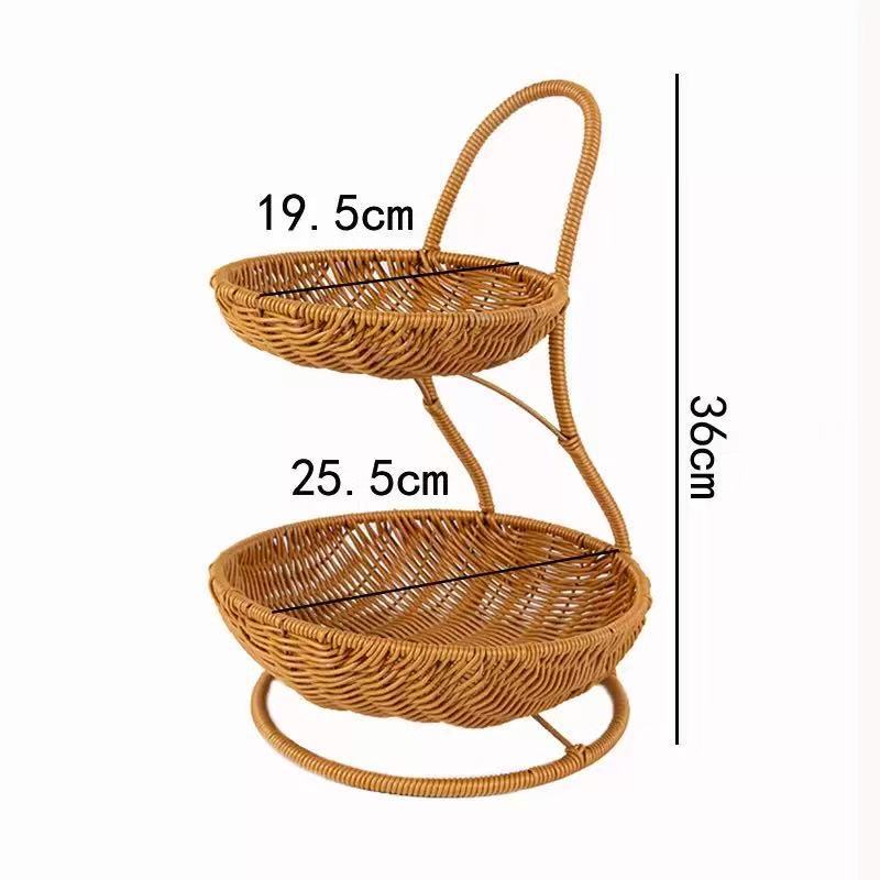 Two-Tiered Woven Serving Basket Stornfield