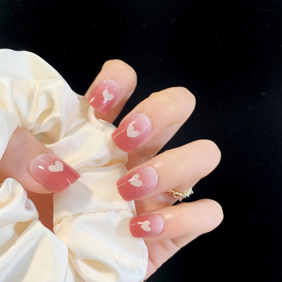 Artful nail extensions with an elegant leaf pattern Stornfield