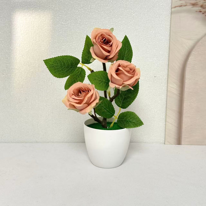 Elegant Artificial Rose Plant Arrangement for Home Decor