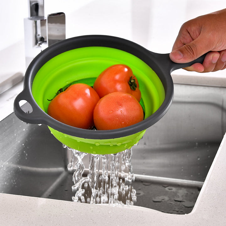 Collapsible Silicone Strainer with Ergonomic Handle Stornfield
