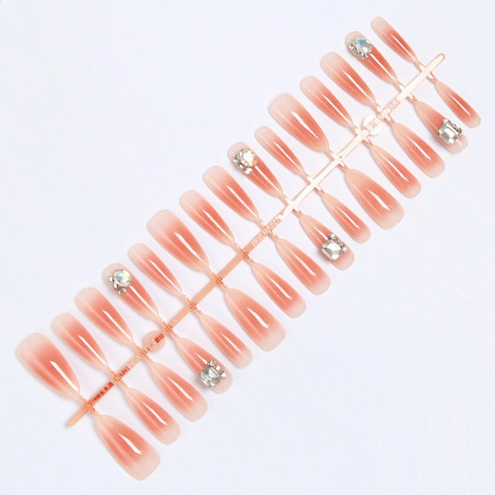 Artificial nail set with elegant crystalline accents Stornfield