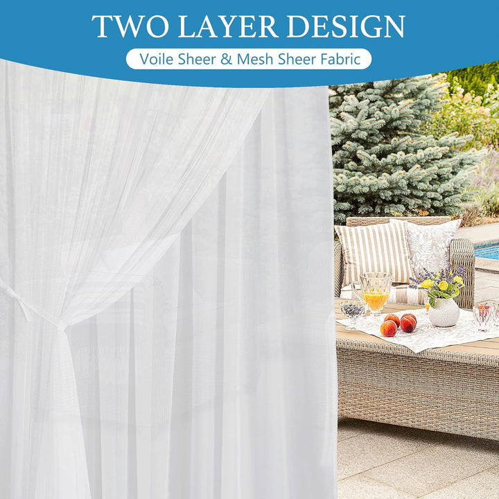 Elegant Sheer Curtain Panels with Rod Pocket Design Stornfield