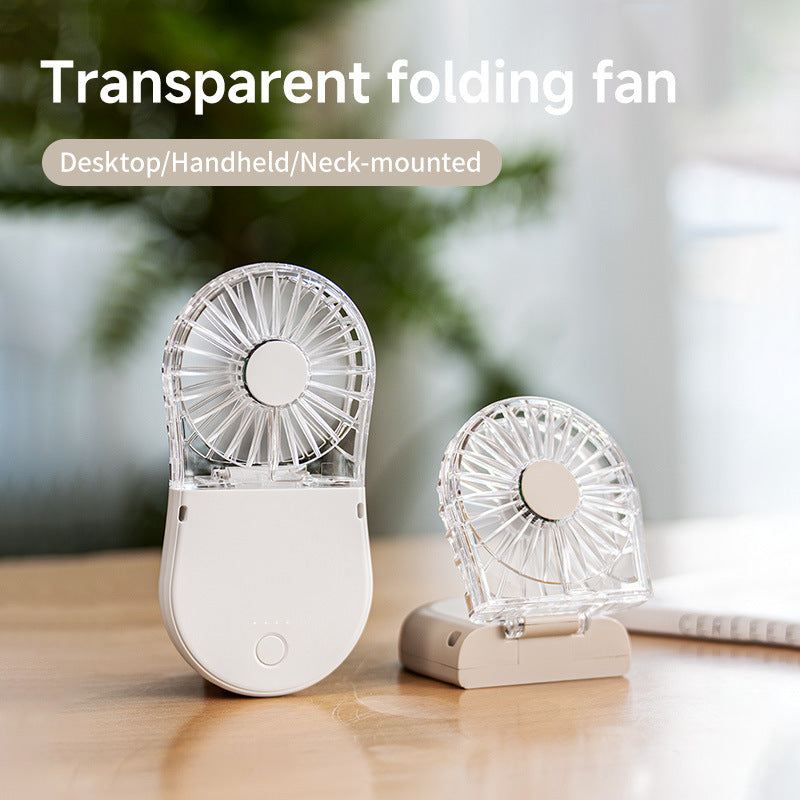 Unisex Portable Rechargeable Handheld Fan with Mirror Stornfield