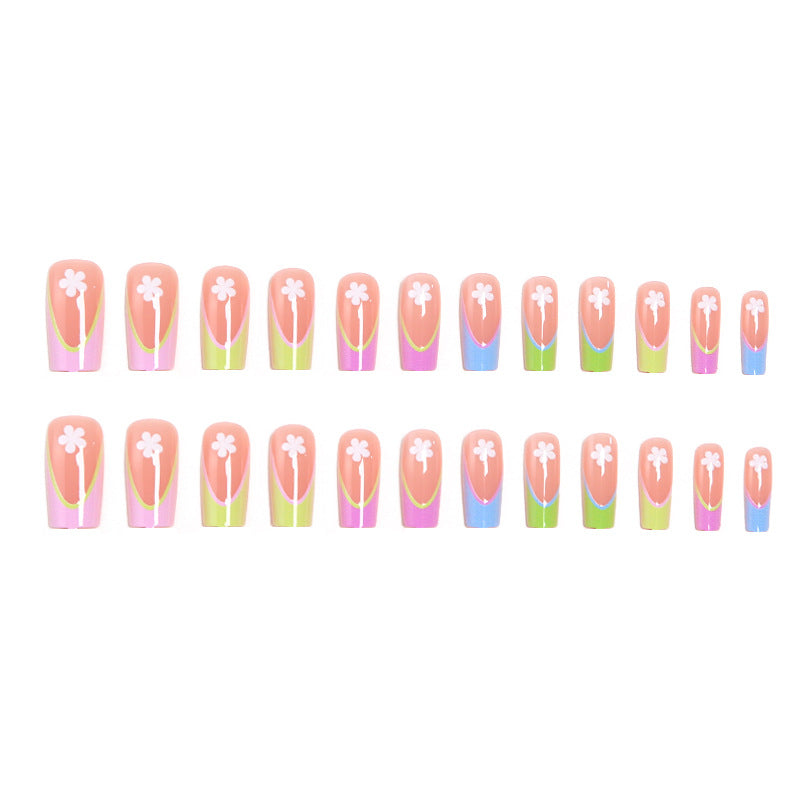 Artificial nails with floral designs Stornfield