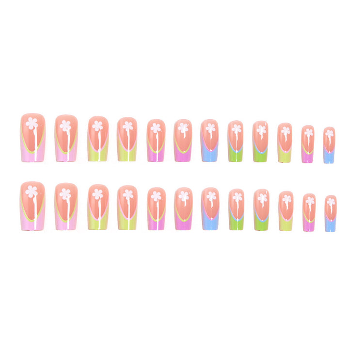 Artificial nails with floral designs Stornfield