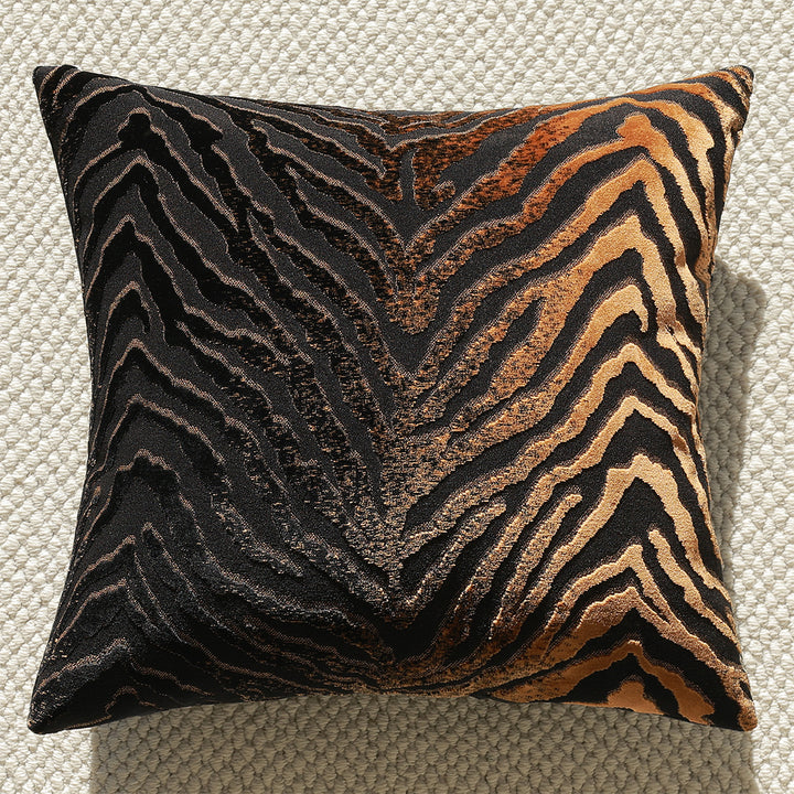 Luxurious decorative cushion made of faux fur