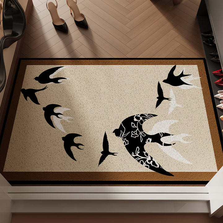 Floral Patterned Welcome Mat