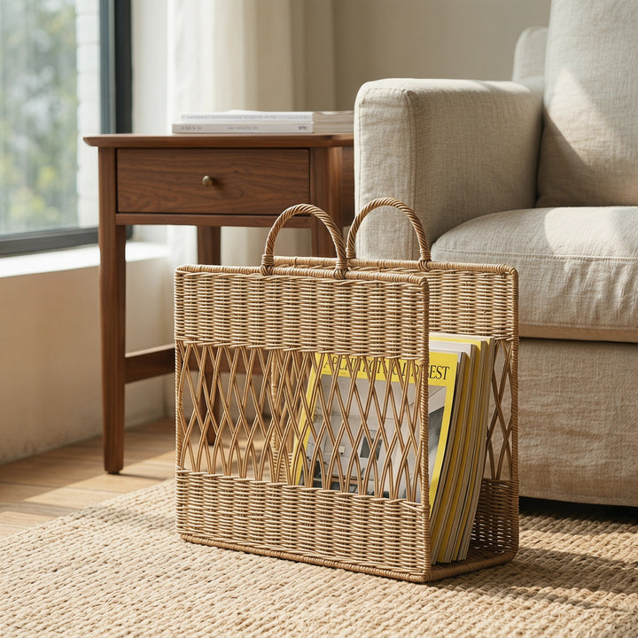 Handmade storage basket with viewing window Stornfield