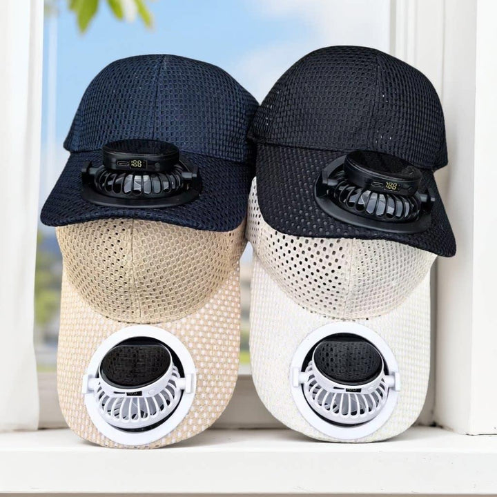 Breathable sports cap with removable USB fan Stornfield