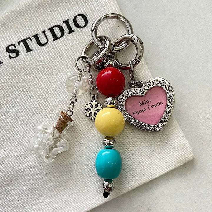 Playful Beaded Charm Keychain Stornfield