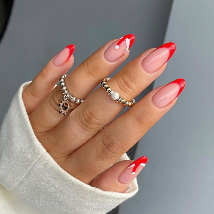 Artificial nail set with festive winter theme Stornfield