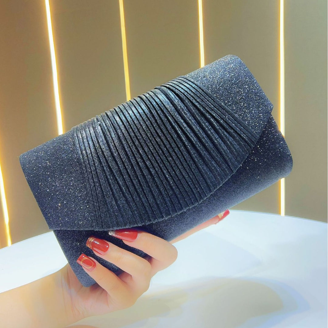 Glamorous Pleated Evening Clutch