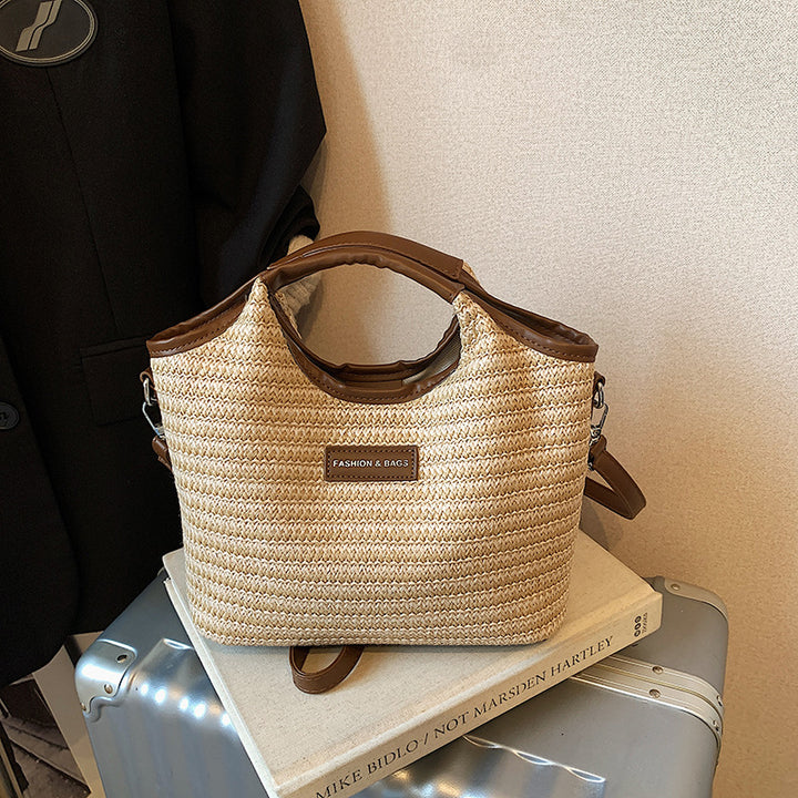 Stylish Woven Handheld Tote Bag