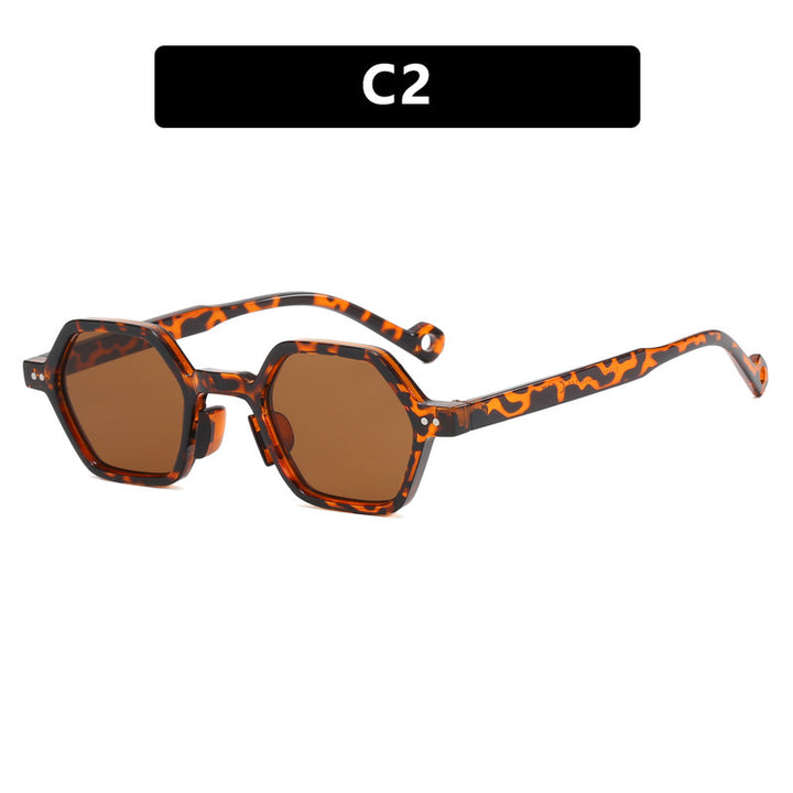 Women's hexagonal sunglasses with transparent frame Stornfield