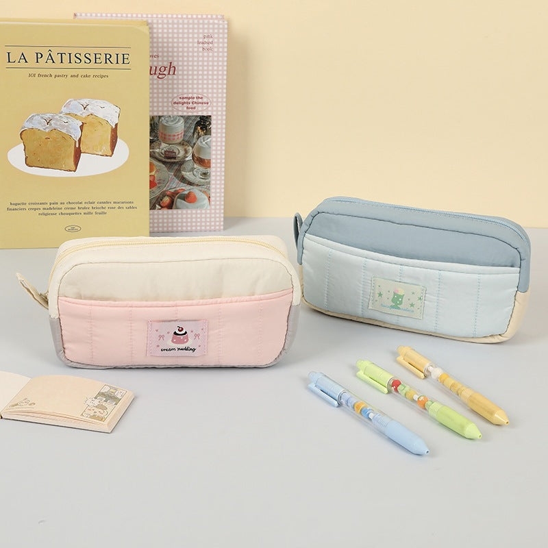 Quilted Multi-Compartment Pencil Organizer