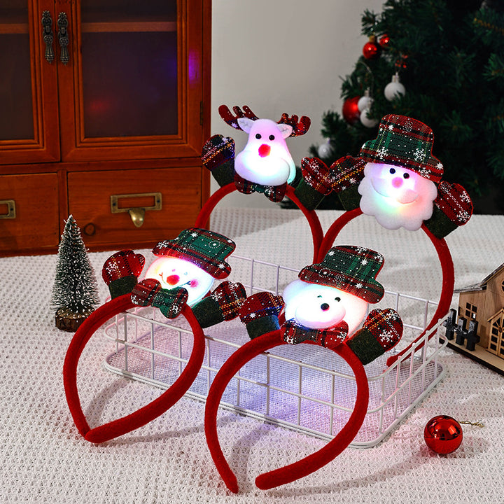LED Glowing Christmas Hairband with Reindeer Motif Stornfield