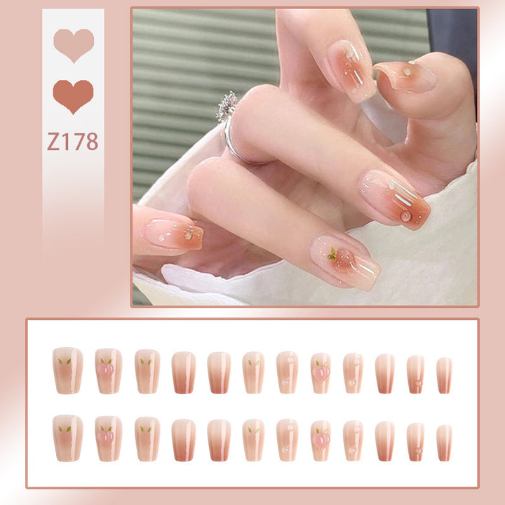 Elegant Rhinestone-Embellished Press-On Nails
