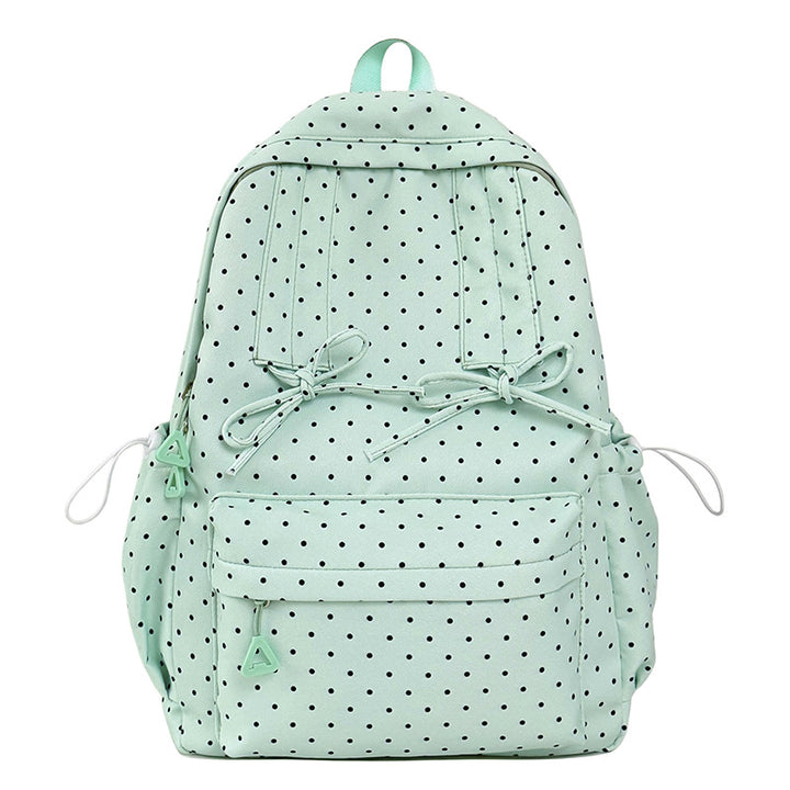 Stylish Polka Dot Patterned School Backpack Stornfield