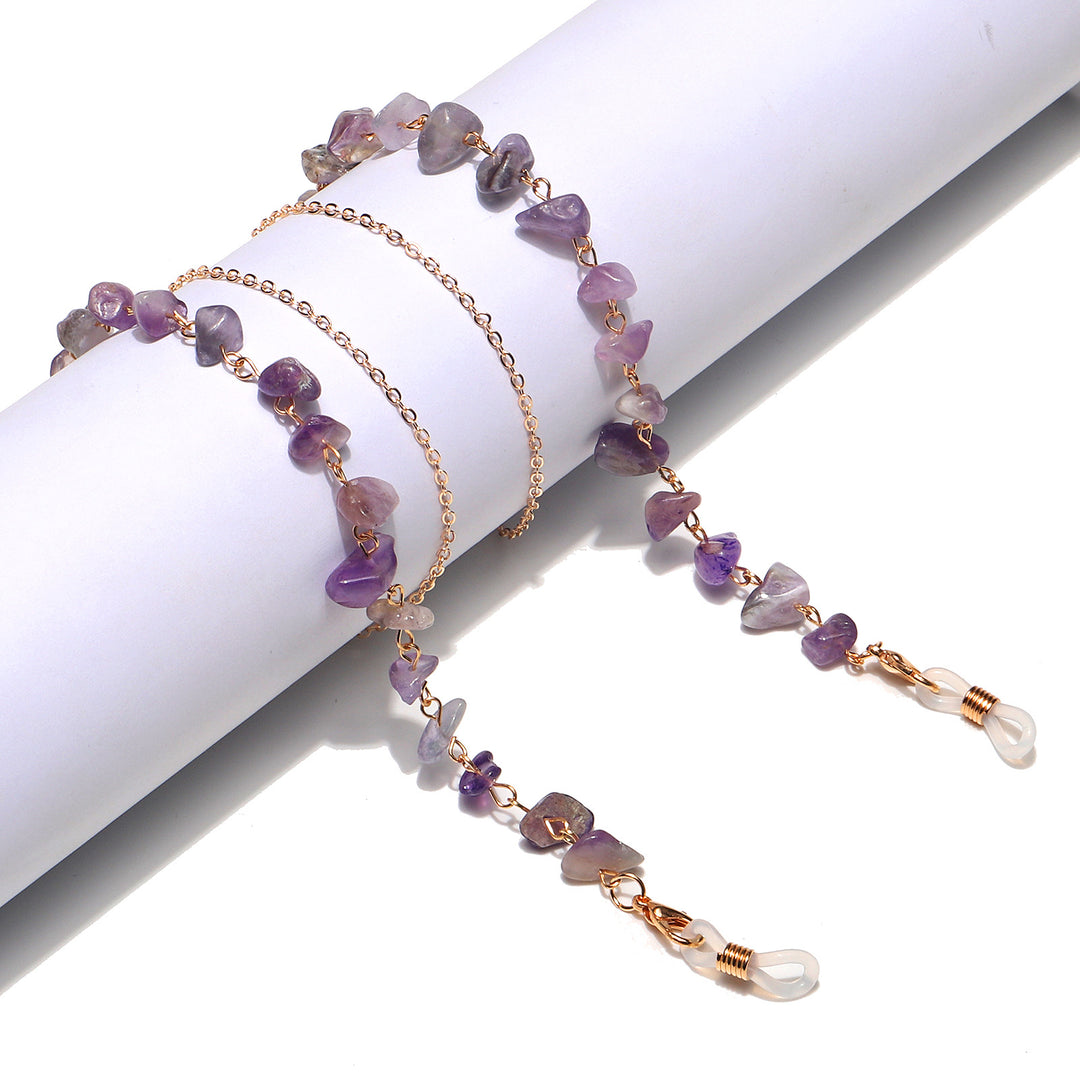 Natural Amethyst Crystal Eyewear Chain Stornfield