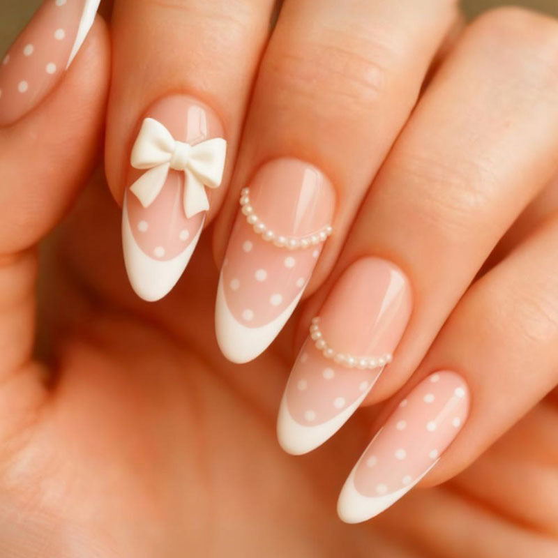 Artificial nail set with elegant tips and playful accents Stornfield