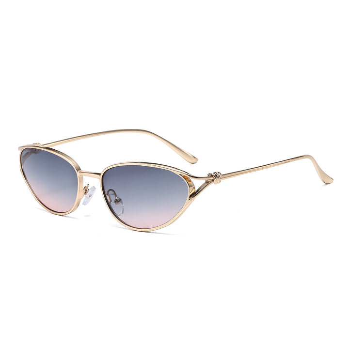 Cat-Eye Sunglasses with Elegant Metallic Accents Stornfield
