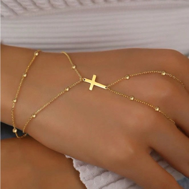 Elegant Cross Bracelet by Stornfield