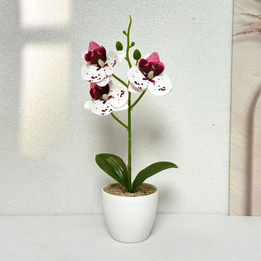 Elegant Faux Orchid Plant Arrangement