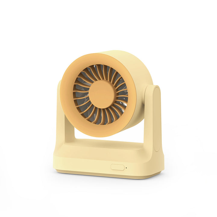 Unisex nan compact rechargeable table fan with pivoting turbine air guidance Stornfield
