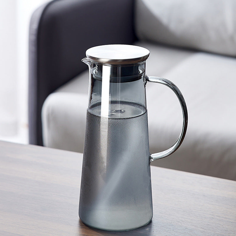 Ladies elegant glass jug with heat insulating lid Stornfield