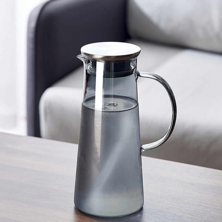 Ladies elegant glass jug with heat insulating lid Stornfield