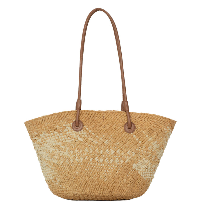 Elegant Rattan-Style Handbag with Double Handle Stornfield