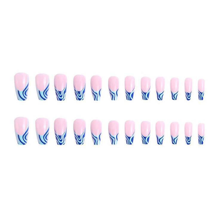Art nails with wave pattern Stornfield