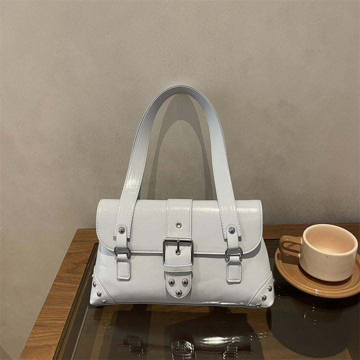 Structured Faux Leather Handbag