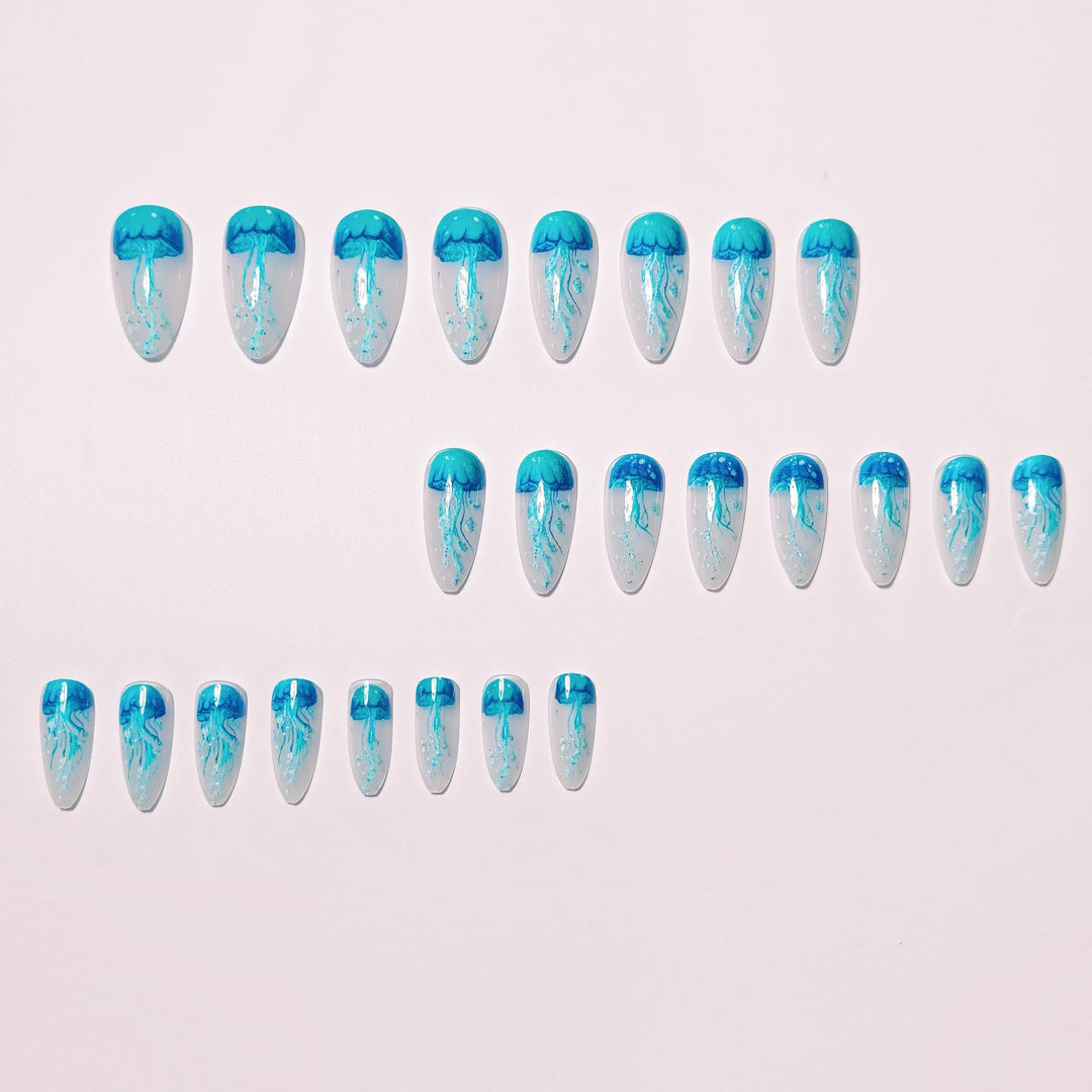 Artistic Jellyfish Design Nail Art Stornfield