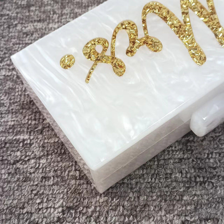Elegant Acrylic Structured Handbag