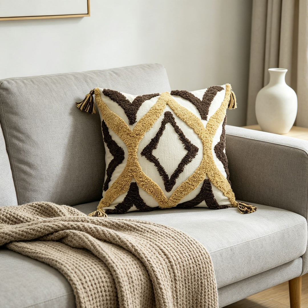 Bohemian Textured Accent Pillow