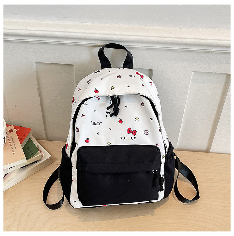 Cute everyday backpack with embroidered bows Stornfield