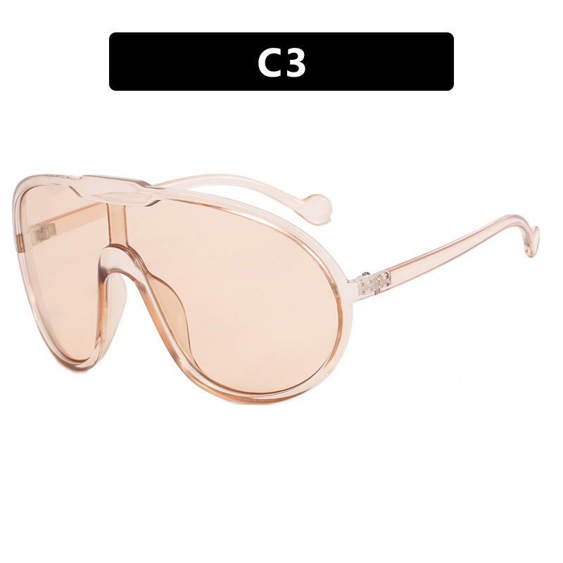 Women’s sporty sunglasses with wide frame and yellow lenses Stornfield