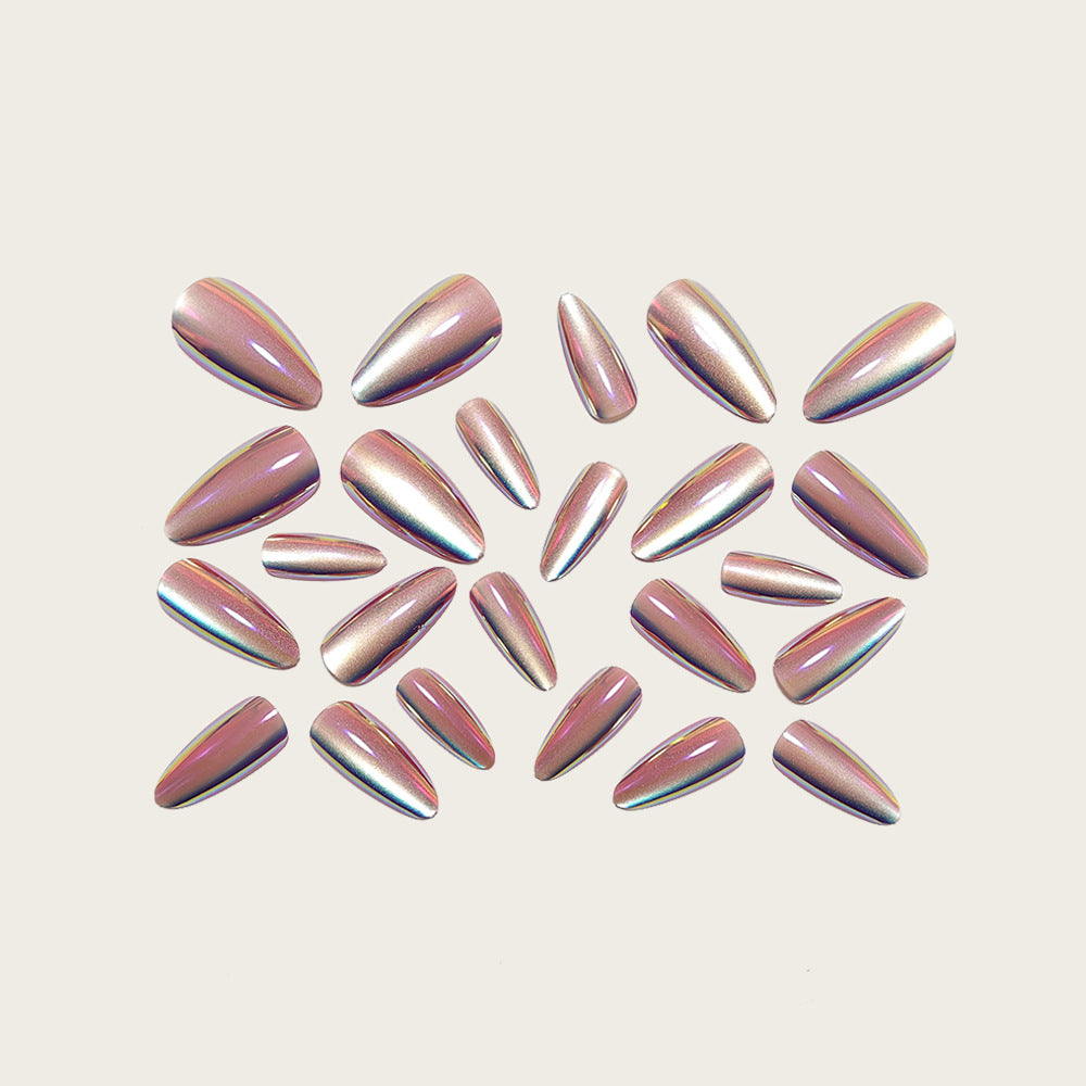 Artificial nails with holographic effect and elegant finish Stornfield