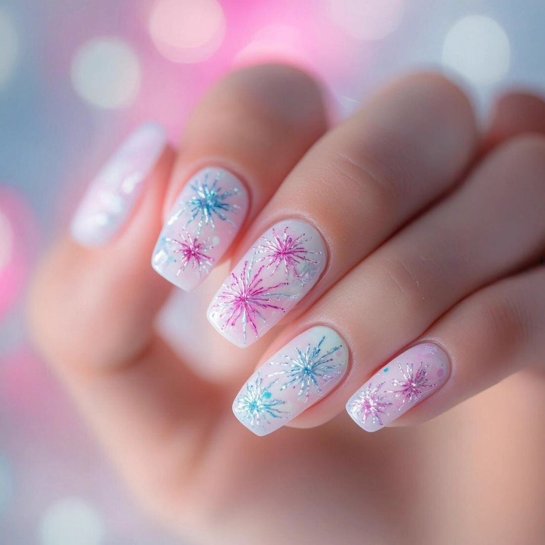 Artificial nails with sparkling star design Stornfield