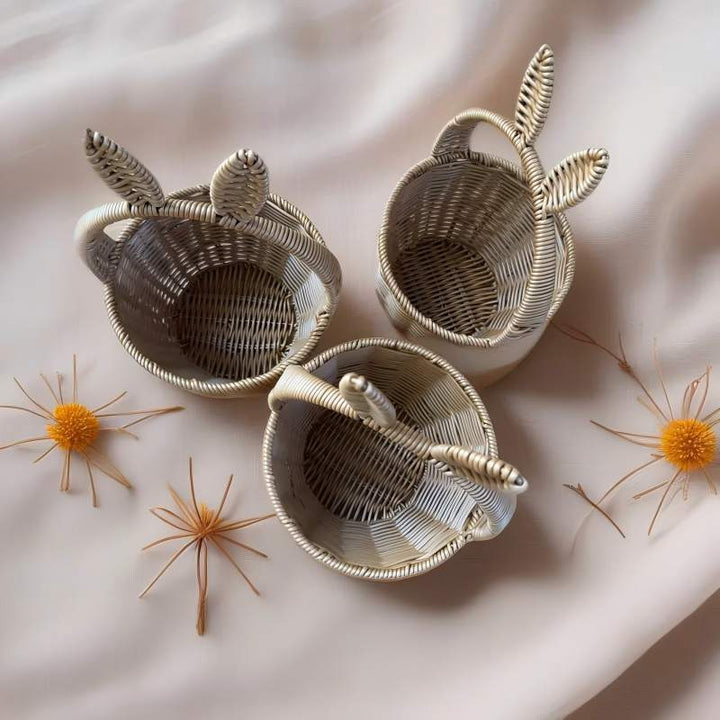 Decorative Bunny Ears Woven Basket Stornfield