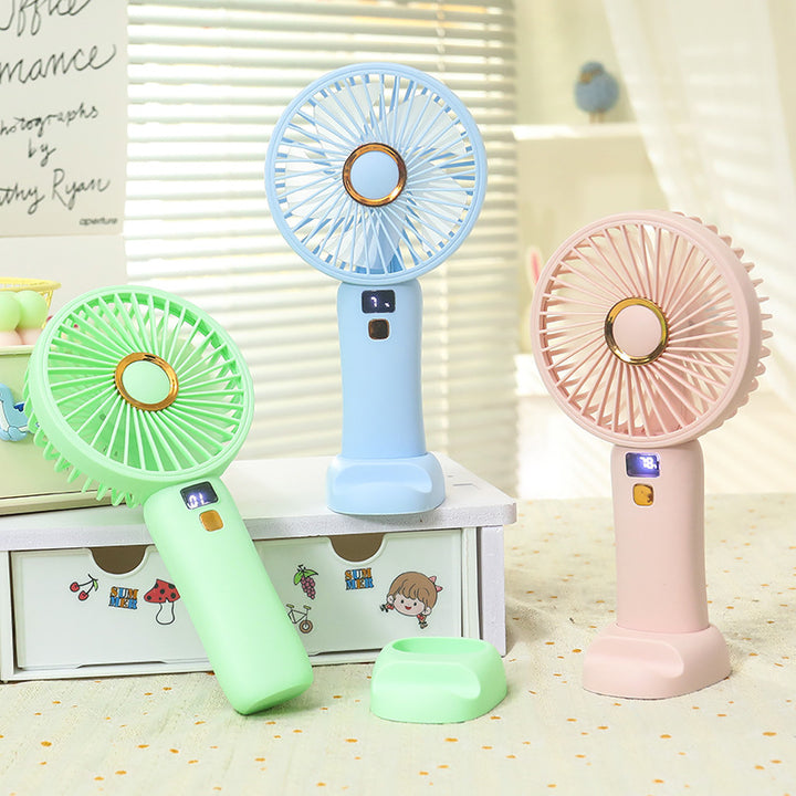 Women's Portable Hand Fan with Energy-Efficient USB Charging Function Stornfield